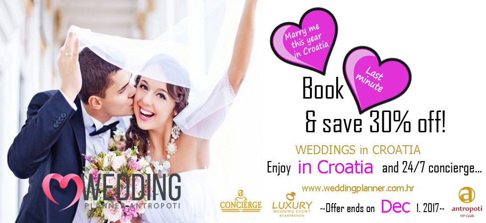 Weddings in Croatia -- Last minute booking 2017 - antropoti